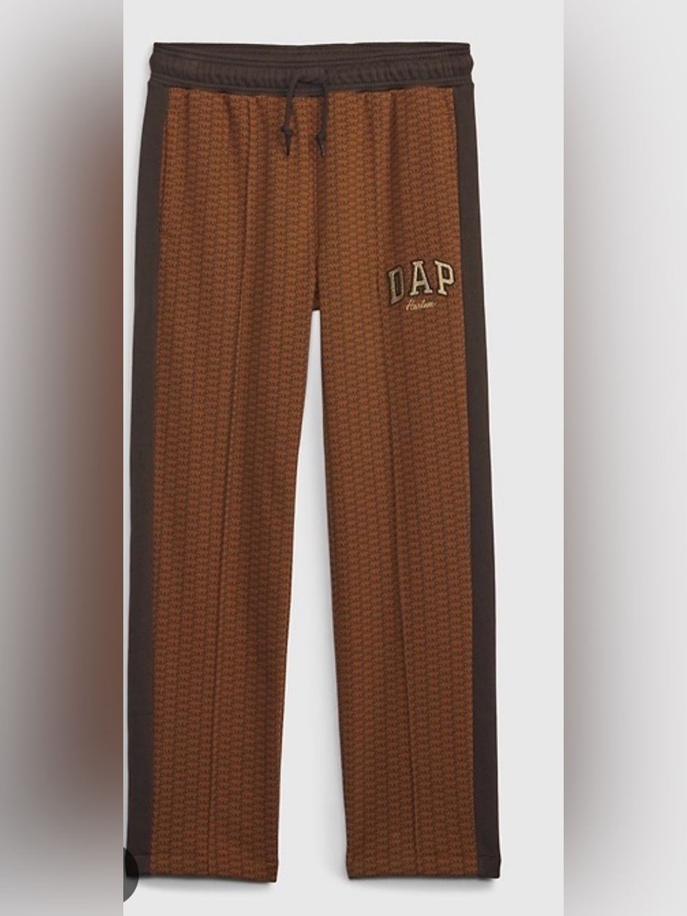 GAP x Dapper Dan kids Brown Paneled Joggers
